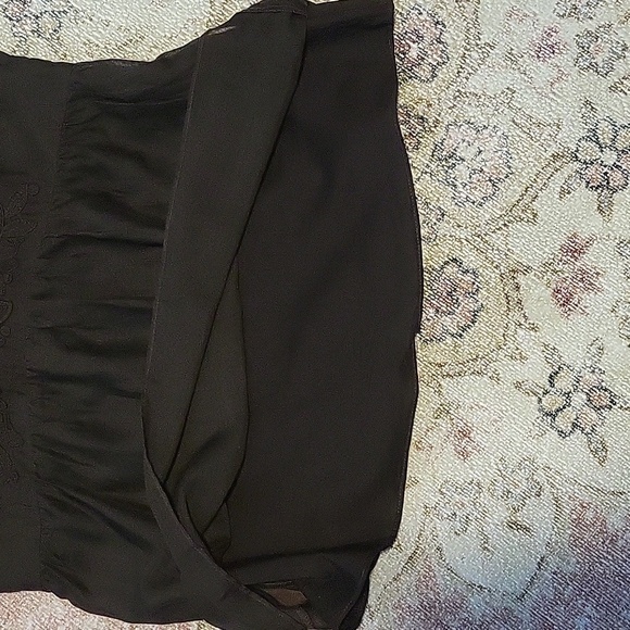 Ann Taylor Cotton Silk Side-Zip Beaded Lined Brown Halter Top Size 8 - Picture 11 of 16